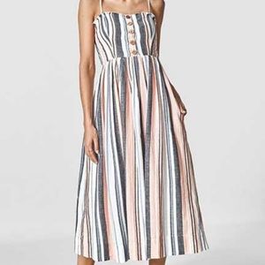 free people striped button front dress